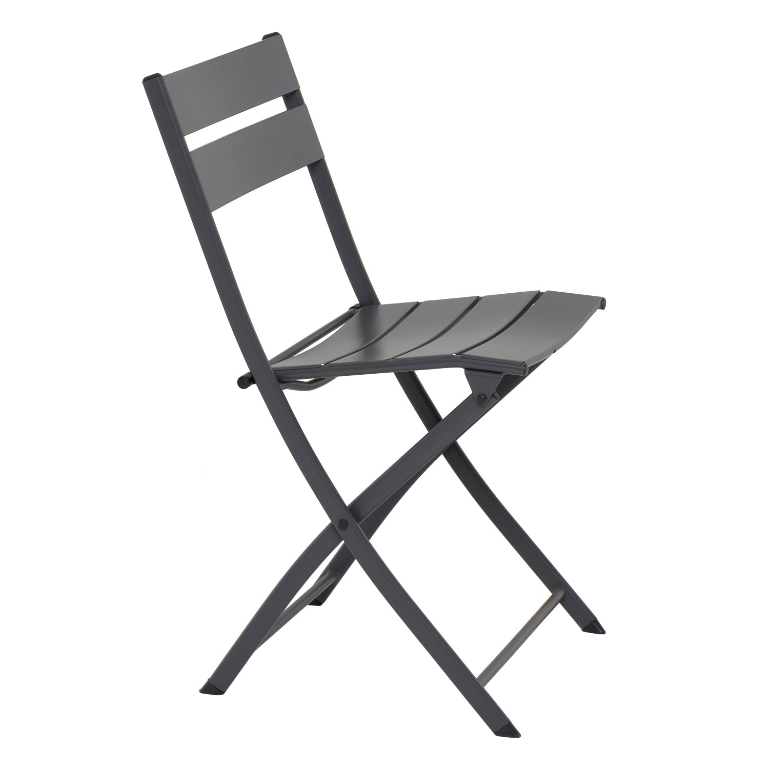 VESTIAMO CASA GIARDINO - Sedia pieghevole da giardino in acciaio grigio - 52x46cm